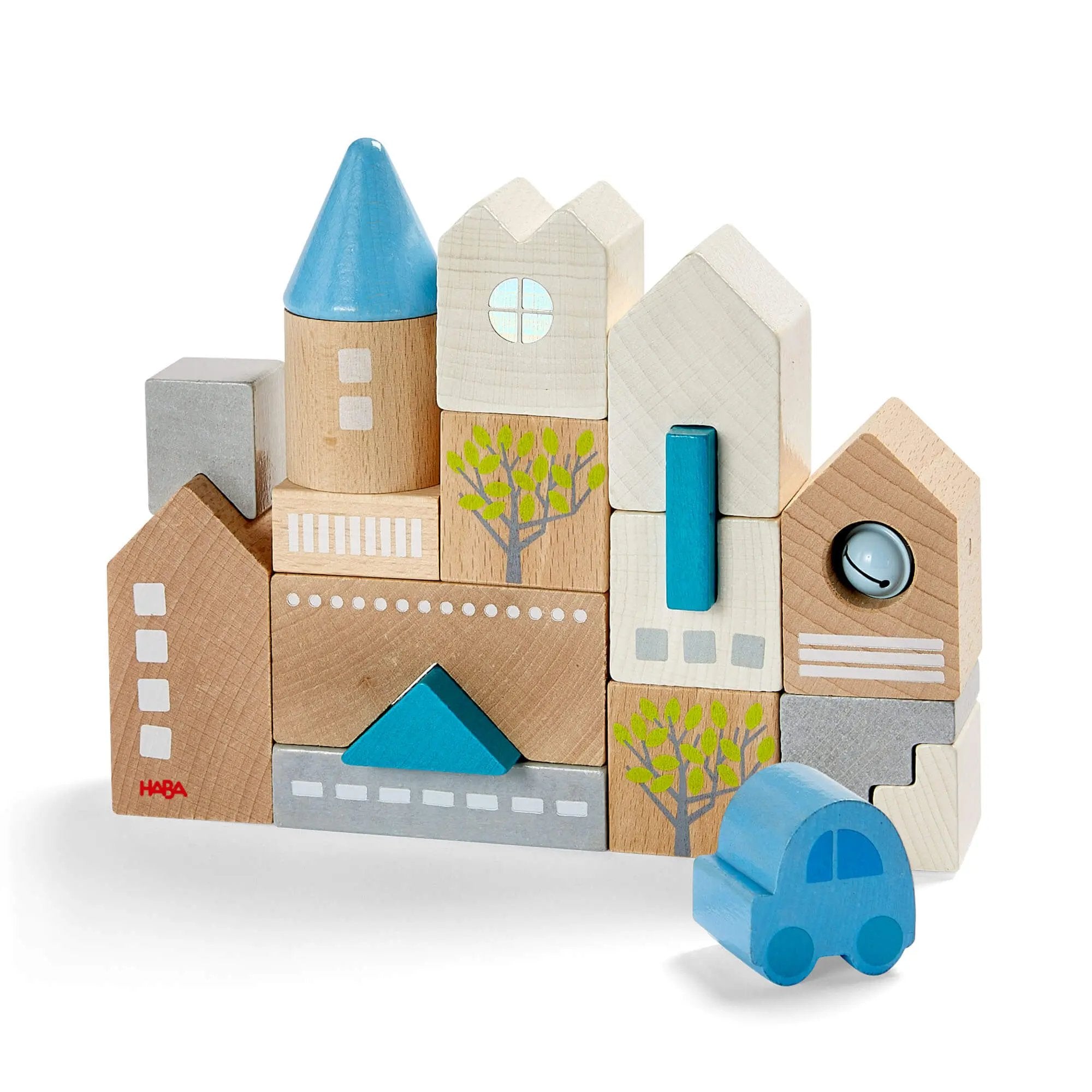 Bad Rodach 18 Piece Wooden Building Blocks HABA USA