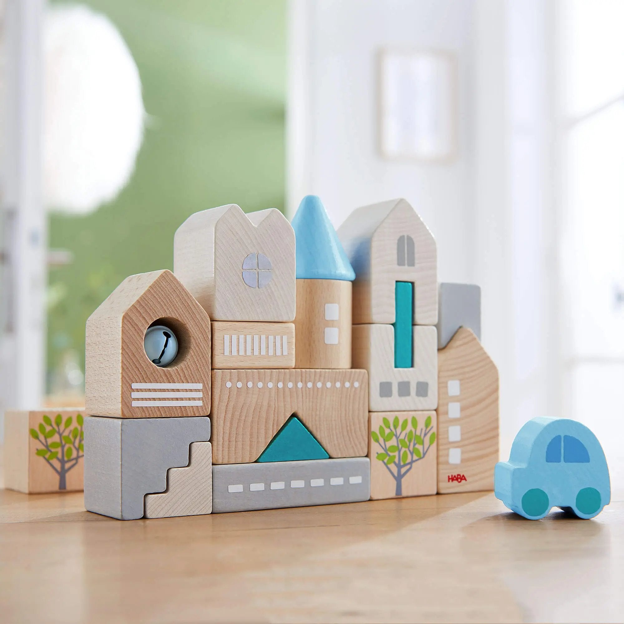 Bad Rodach 18 Piece Wooden Building Blocks HABA USA