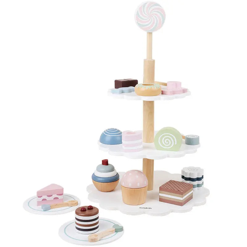 Wooden High Tea Cake Set Seaside-Montessori