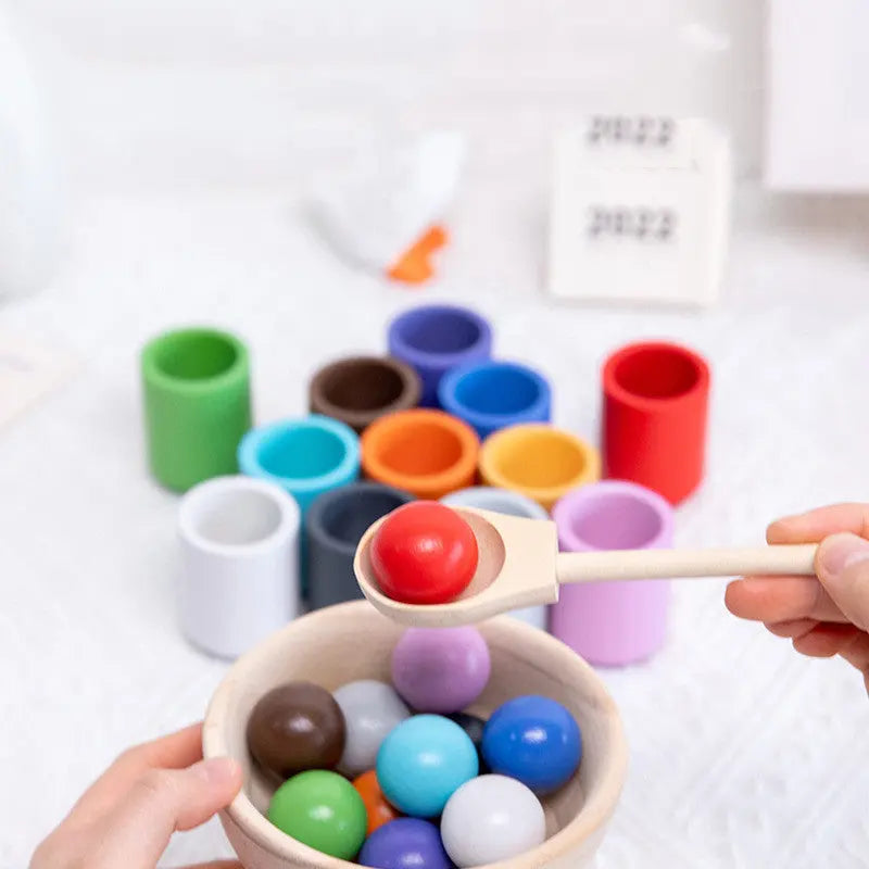 Color-Classification Balls and Cups - Seaside-Montessori