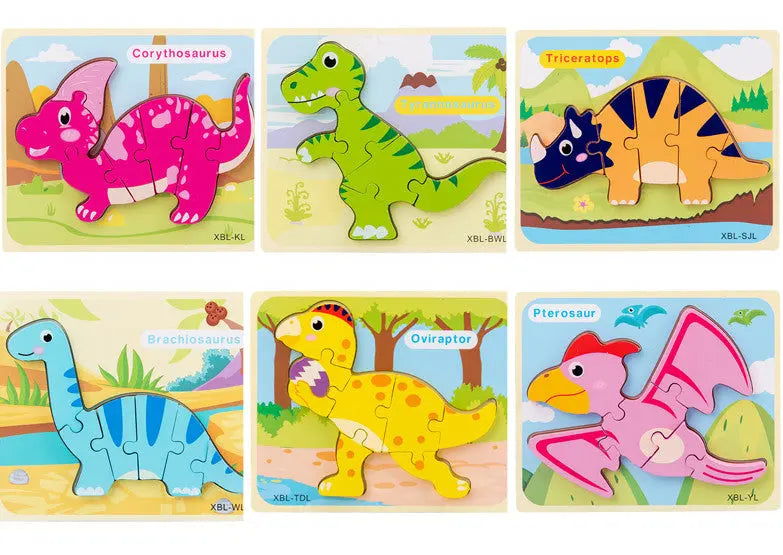 Dinosaur 3D Puzzle Set - Seaside-Montessori