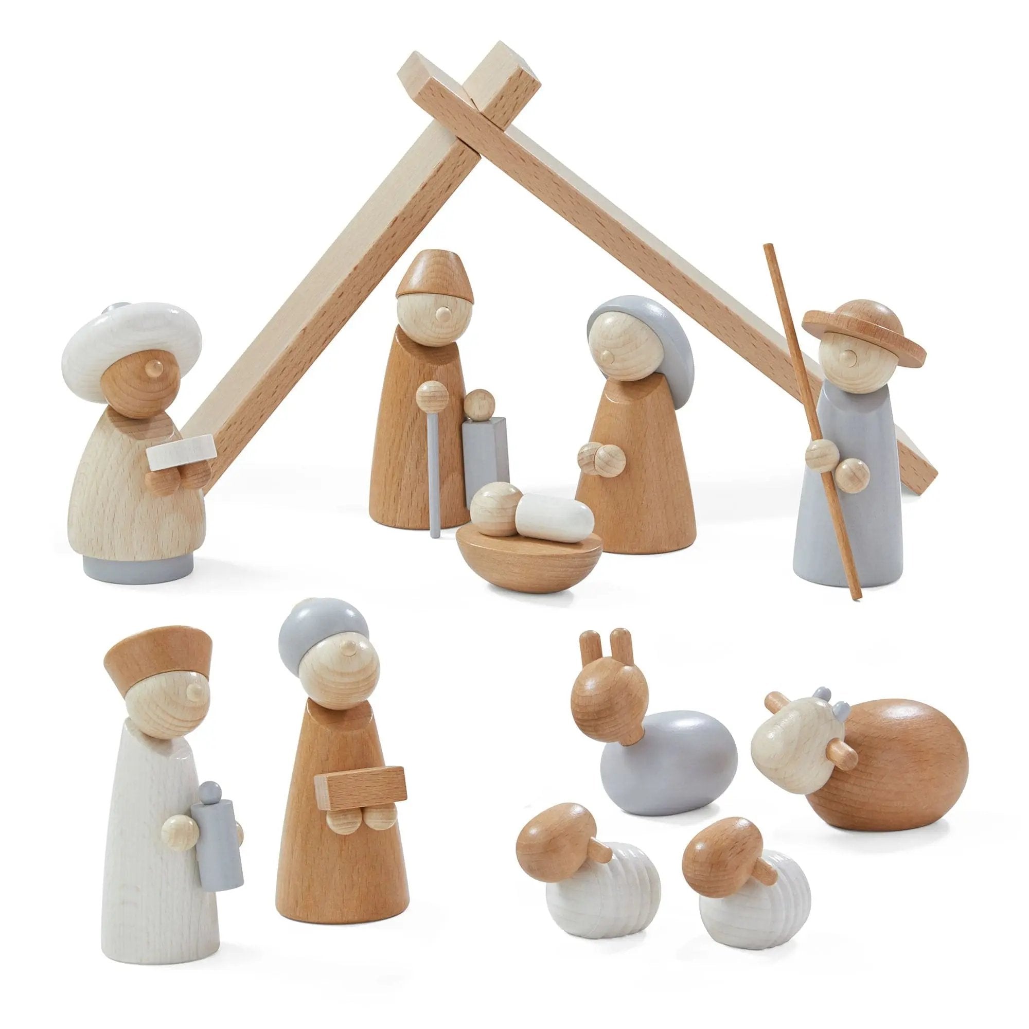 Natural Wood Nativity Set HABA USA