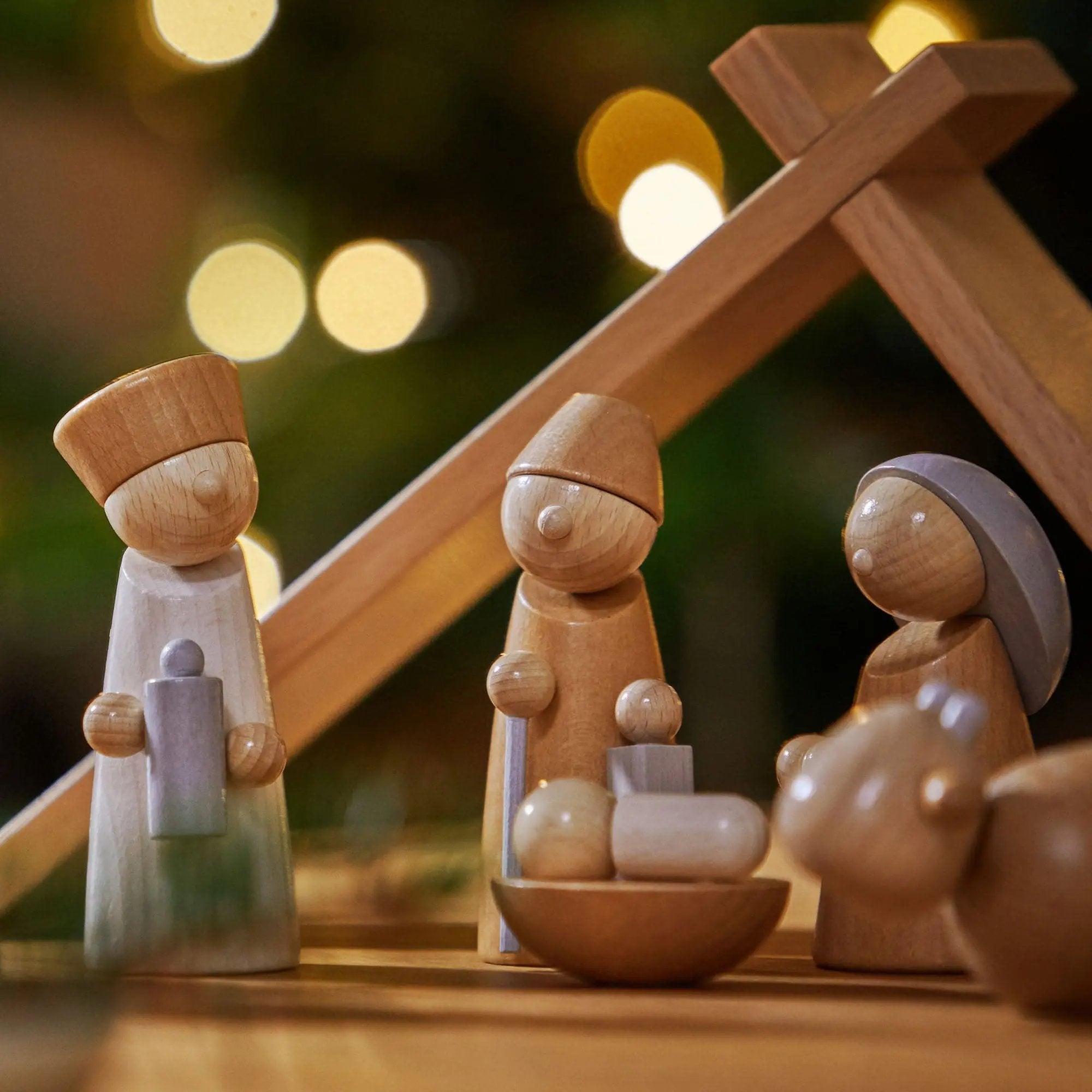 Natural Wood Nativity Set HABA USA