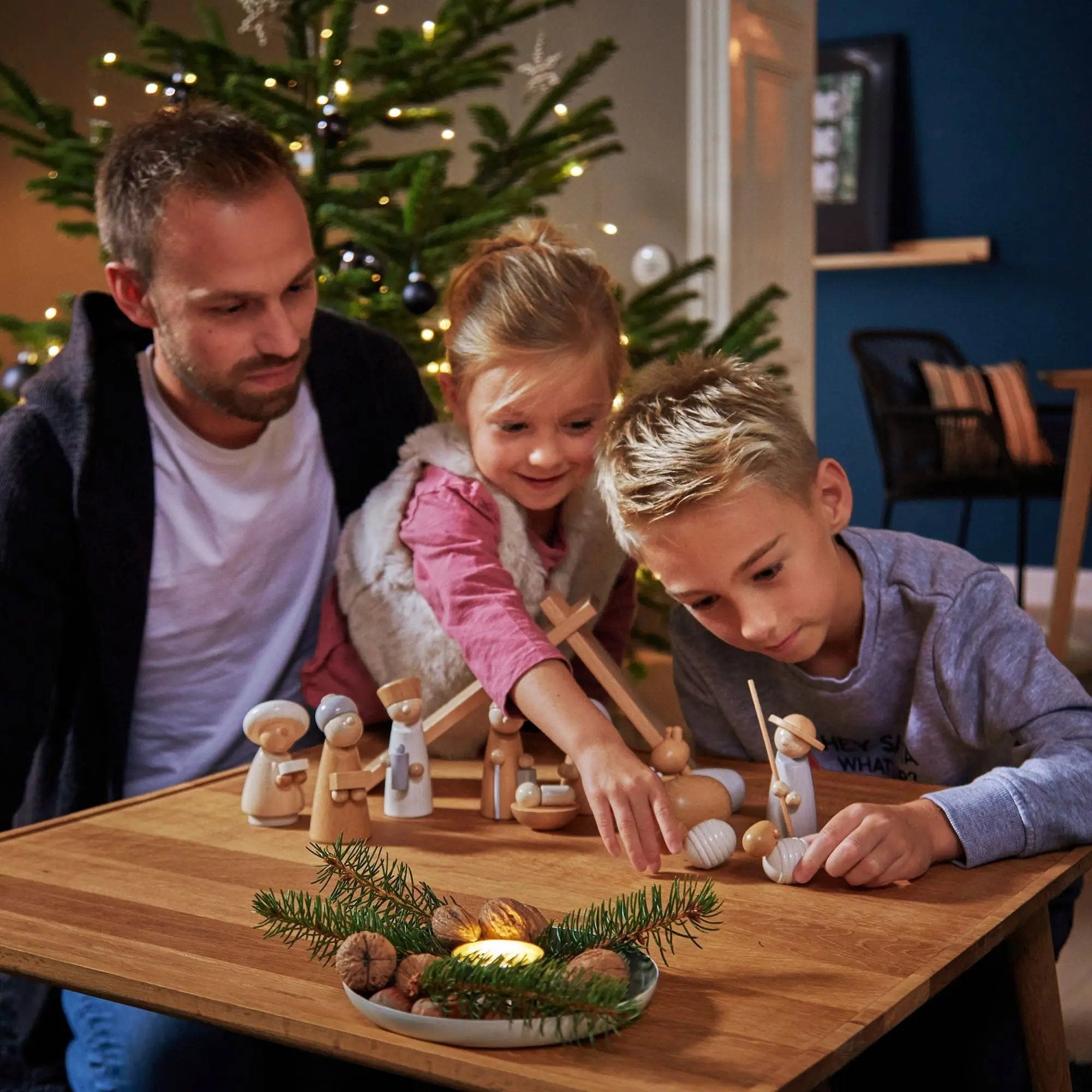 Natural Wood Nativity Set HABA USA