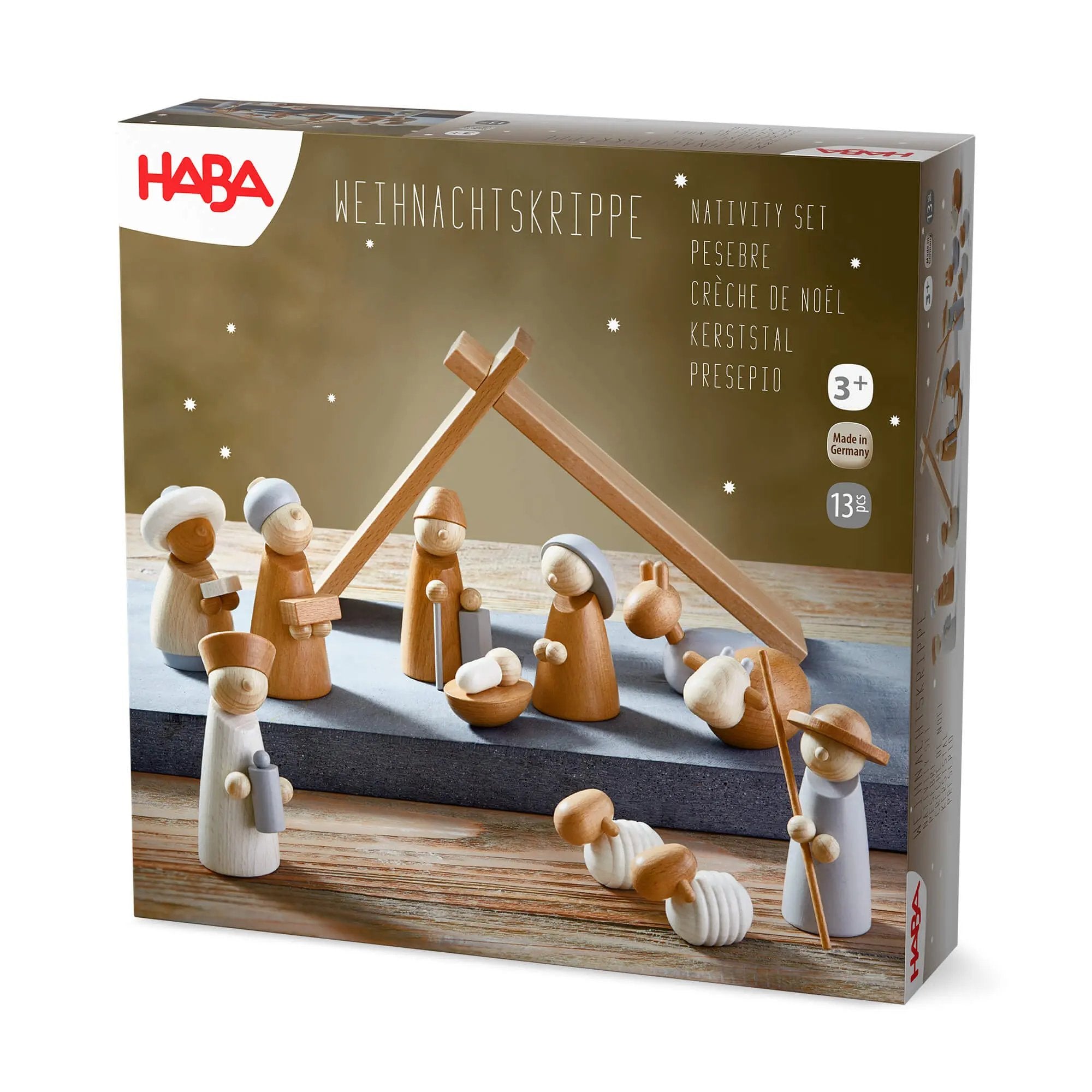 Natural Wood Nativity Set HABA USA