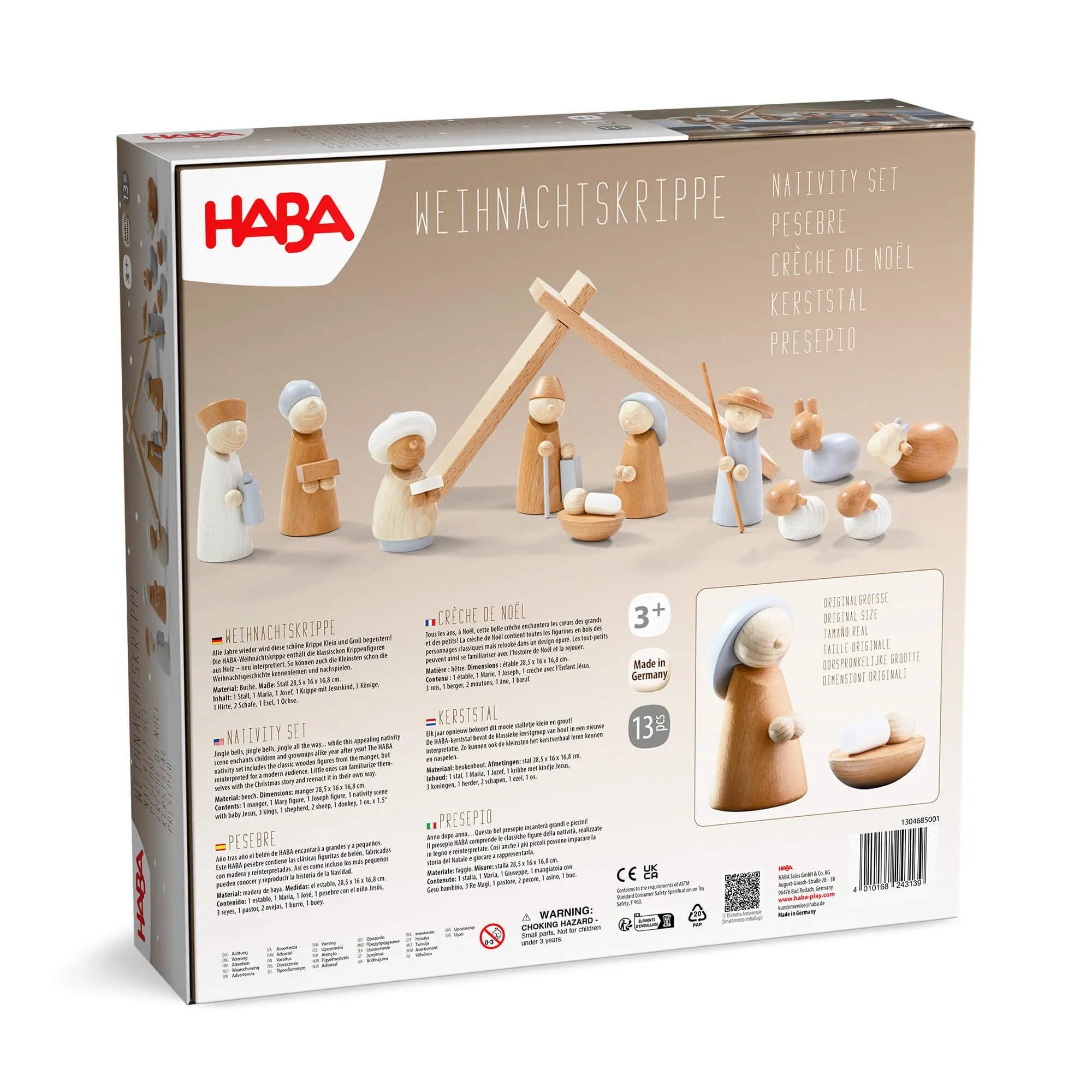 Natural Wood Nativity Set HABA USA