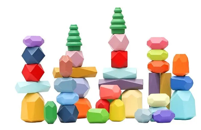 Stone Balance Blocks - Seaside-Montessori