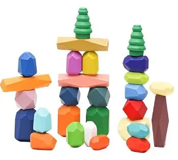 Stone Balance Blocks - Seaside-Montessori