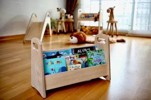 Wooden Bookshelf Seaside-Montessori